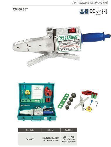CANDAN PVC BORU KAYNAK MAKİNASI CM-06 SET